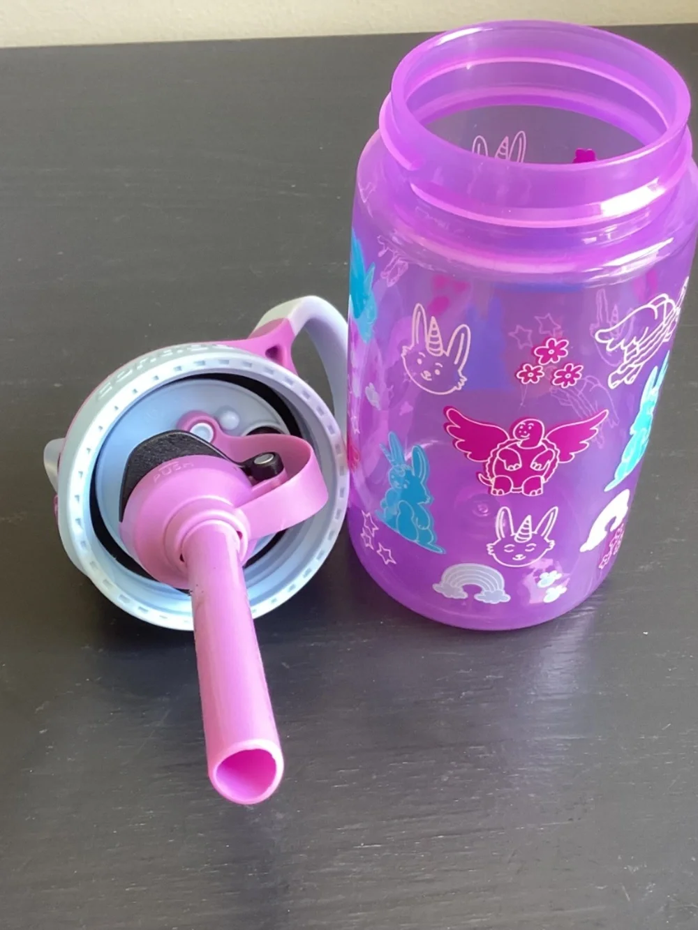 Contigo Kids Water Bottle with AutoSpout Clouds and Animals 14oz BPA Free